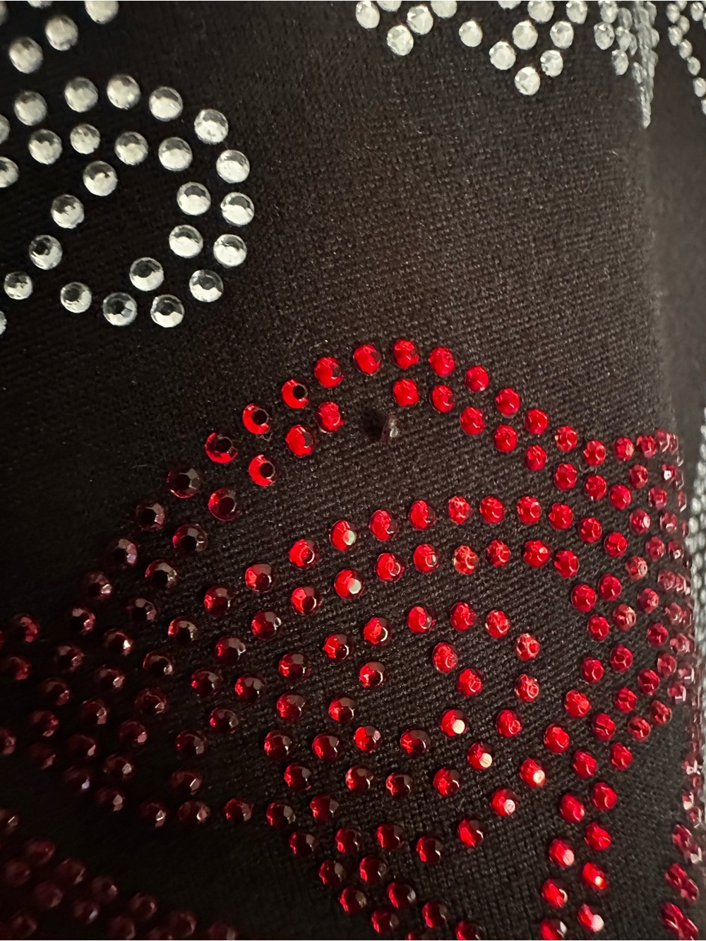 rue21 Black Tee with Red Rhinestone Rose & Silver Wing Graphic - Picture 4 of 4